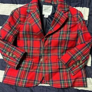 Janie and Jack Kids Tartan Blazer